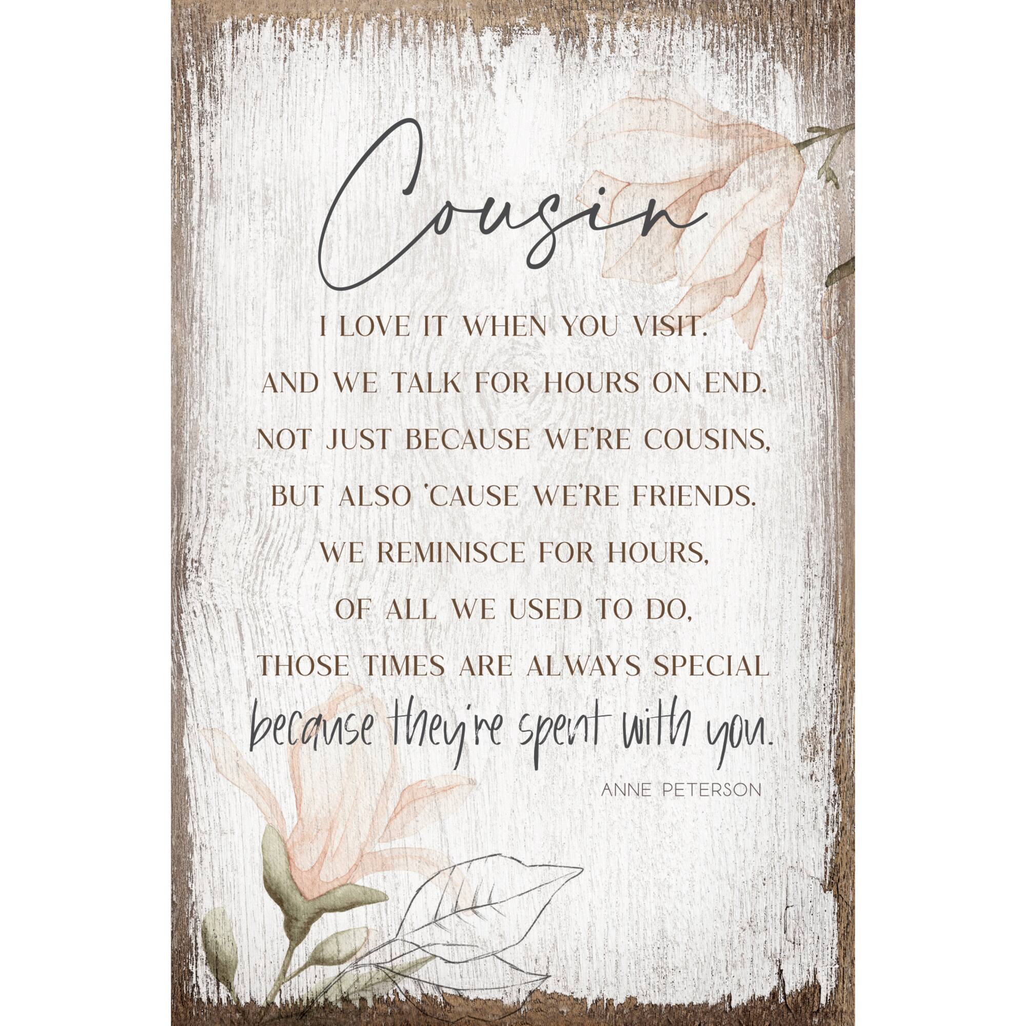 Cousin Inspirational Wood Plaque